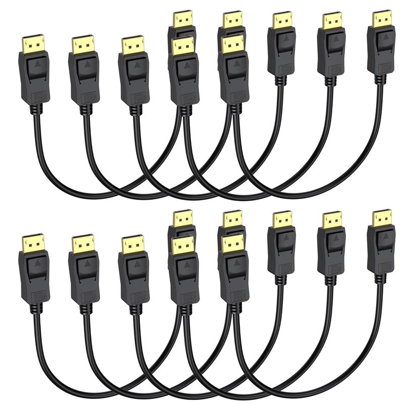MOSIMLI DisplayPort Cable 1 FT 10-Pack, Display Port to Display Port Cable, Gold-Plated, Supports 4K@60Hz, 2K@165Hz, Compatible for Monitor, Computer, Laptop, Graphics Card, Docking Station - Image 1